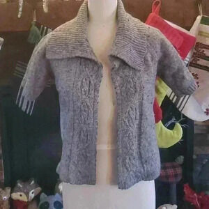 Crop sweater cardigan
